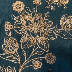 Blu Pepper cardigan with gold floral appliqué